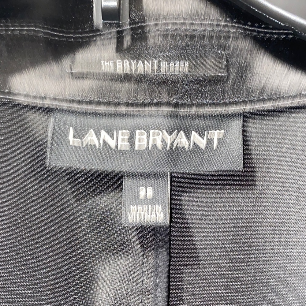 1114 Lane Bryant Black Velvety Blazer Jacket - Picture 2 of 5